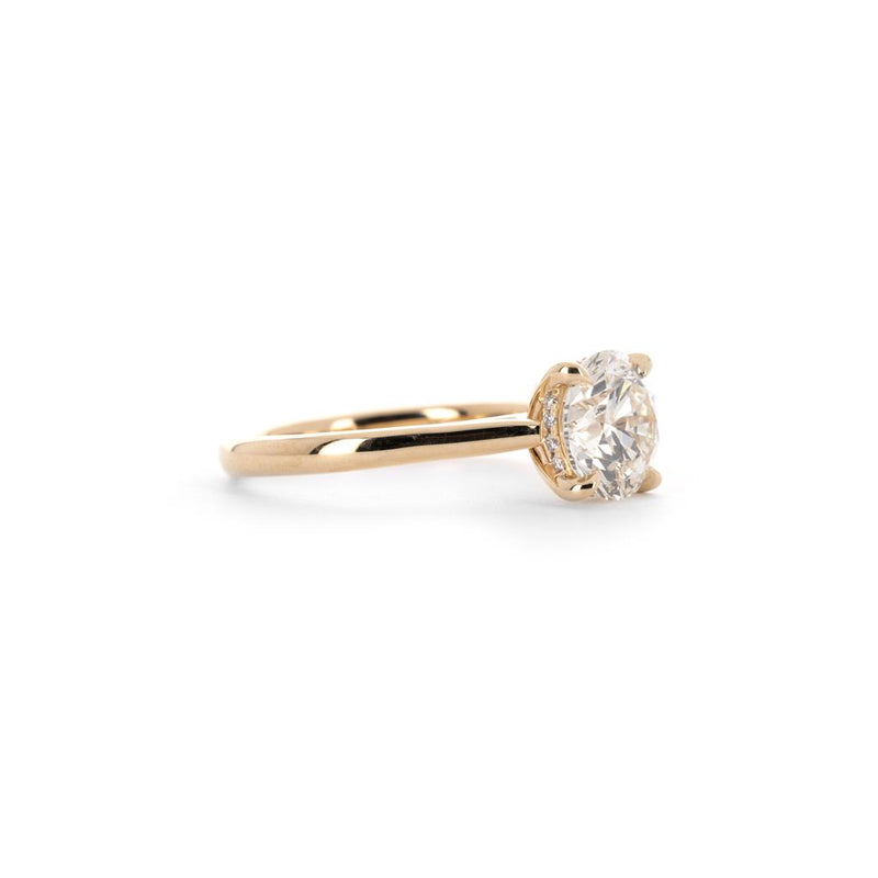 2.26ctw Round Diamond Engagement Ring, Cathedral