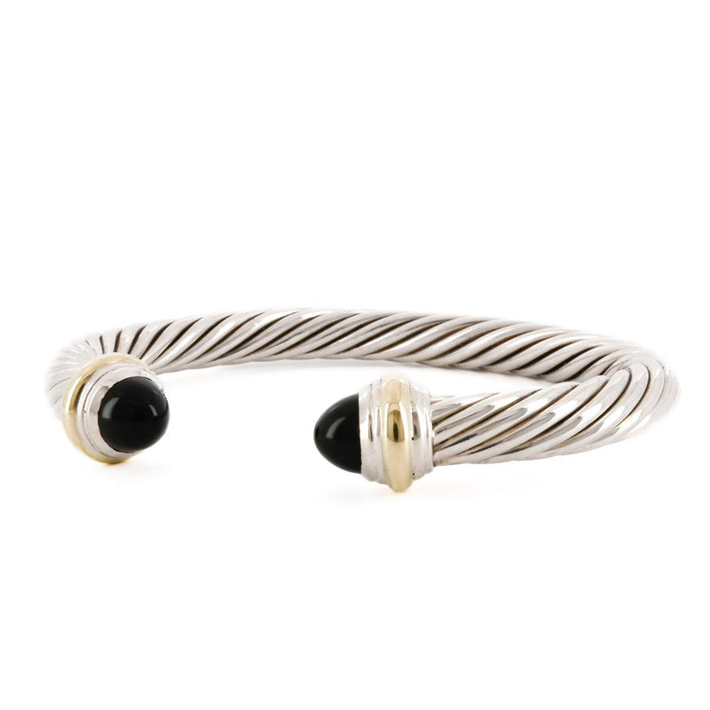 David Yurman | Onyx Cable Cuff, 7" - 925 Sterling Silver