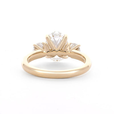 2.25ctw Oval Three-Stone Lab Grown Diamond Engagement Ring - 14K Yellow Gold