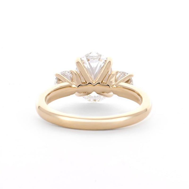 2.25ctw Oval Three-Stone Lab Grown Diamond Engagement Ring - 14K Yellow Gold