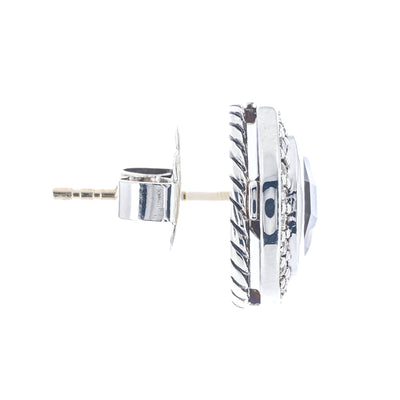 David Yurman | .6CTW Diamond + Smoky Quartz Cerise Stud Earrings - 925 Sterling Silver