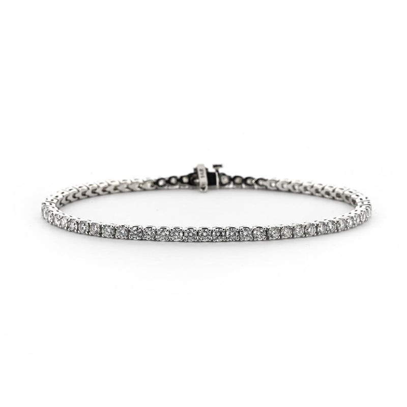 5.0ctw Round Lab Grown Diamond Tennis Bracelet, 7" - 14K White Gold