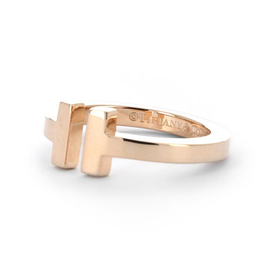 Tiffany & Co | 'T' Square Ring - Rose Gold