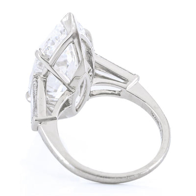 10.7CTW Marquise + Baguette Diamond Three Stone Engagement Ring - 900 Platinum