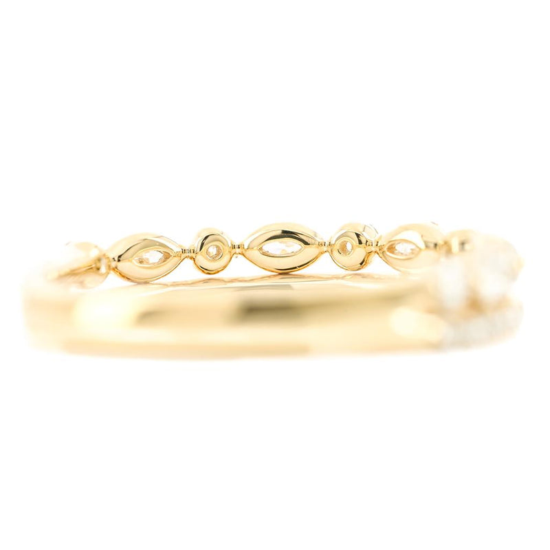 .69CTW Round + Marquise Alternating Diamond Band - Split Shank - 14K Yellow Gold