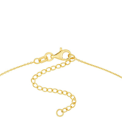 18” Alternating Enamel Bar Necklace - White + Yellow Gold