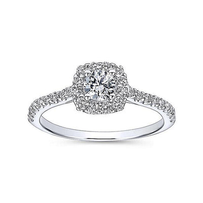 0.67ctw Victorian Style Diamond Engagement Ring - White Gold