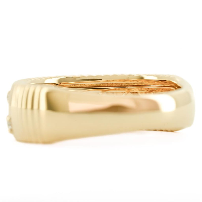 .12CTW Diamond Band - Fluted Dome Band, Sprinkle - 14K Yellow Gold