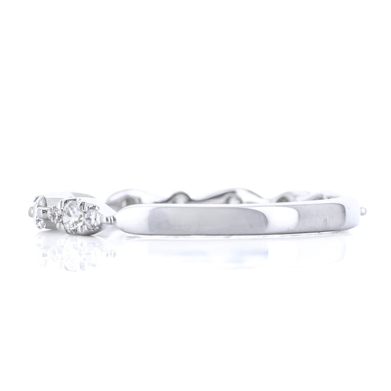 .40CTW Round + Cluster Marquise Alternating Diamond Band - Shared Prong - 18K White Gold