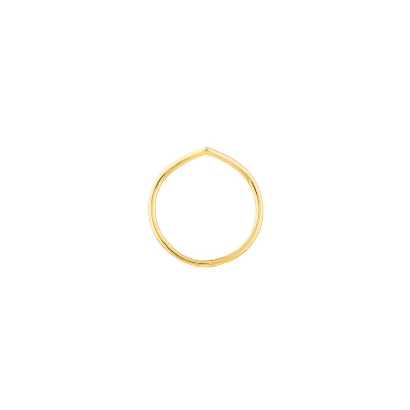 Chevron Wire Ring - 14K Yellow Gold