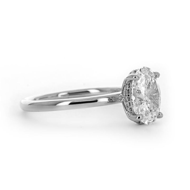 2.07ctw Oval Lab-Grown Diamond Engagement Ring, Signature Solitaire - 950 Platinum