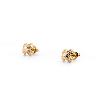 Tiffany & Co. Signature 'X' Stud Earrings, 8mm - Yellow Gold