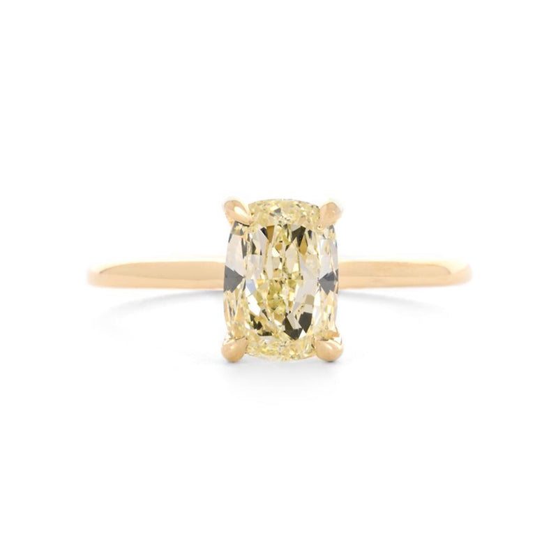 1.59ct Cushion Diamond Engagement Ring - 18K Yellow Gold