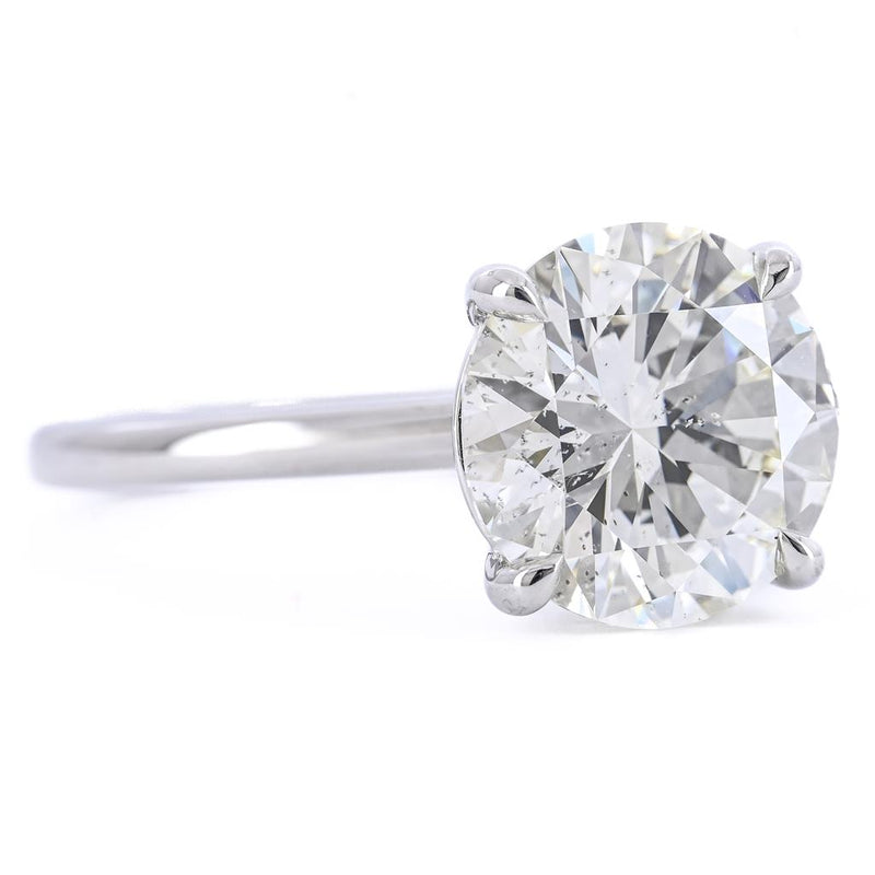 3.35CTW Round Diamond Engagement Ring - Solitaire - 950 Platinum