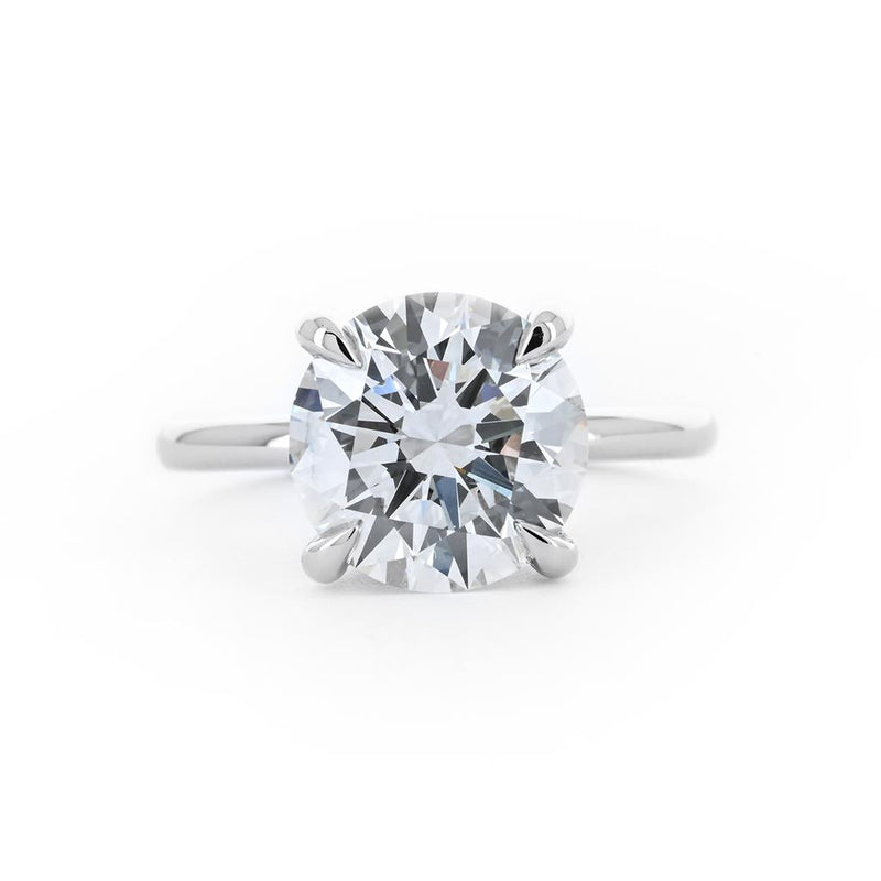 4.28ctw Round Lab-Grown Diamond Engagement Ring, Signature Solitaire - 950 Platinum