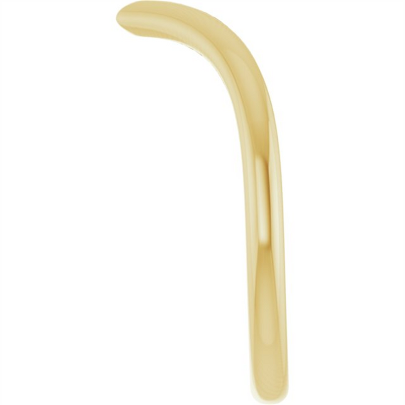 "V" Contour Band, Size 6.5 - 14K Yellow Gold