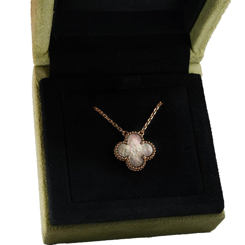 Van Cleef & Arpels | Vintage Alhambra, Black Mother of Pearl, Pendant Necklace - 18k Rose Gold