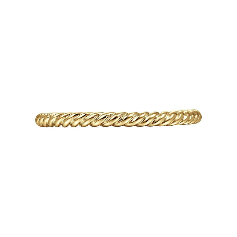 Twisted Rope Band - 14K Yellow Gold