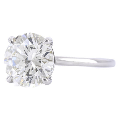 3.35CTW Round Diamond Engagement Ring - Solitaire - 950 Platinum
