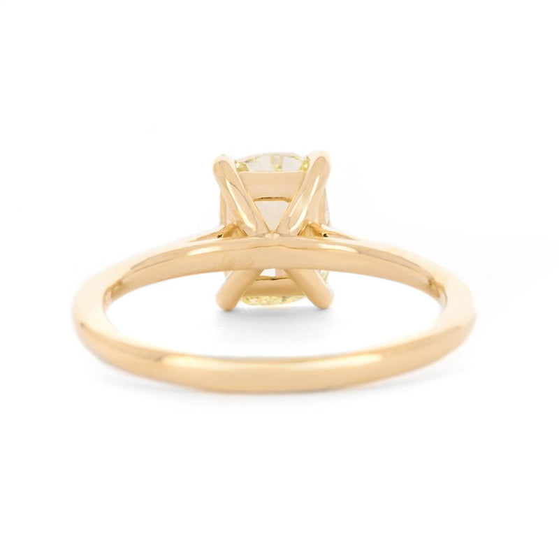 1.59ct Cushion Diamond Engagement Ring - 18K Yellow Gold