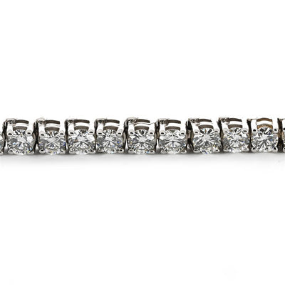 9.79CTW Round Diamond Tennis Bracelet- White Gold