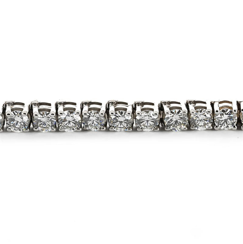 9.79CTW Round Diamond Tennis Bracelet- White Gold