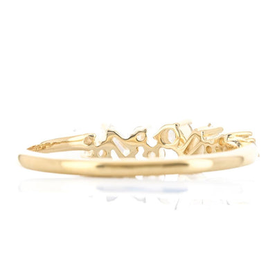 .27CTW Baguette + Round Diamond Band - Scattered - 14K Yellow Gold