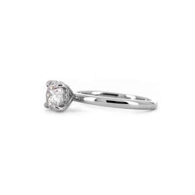 1.14ctw Round Diamond Solitaire Engagement Ring - 14K White Gold