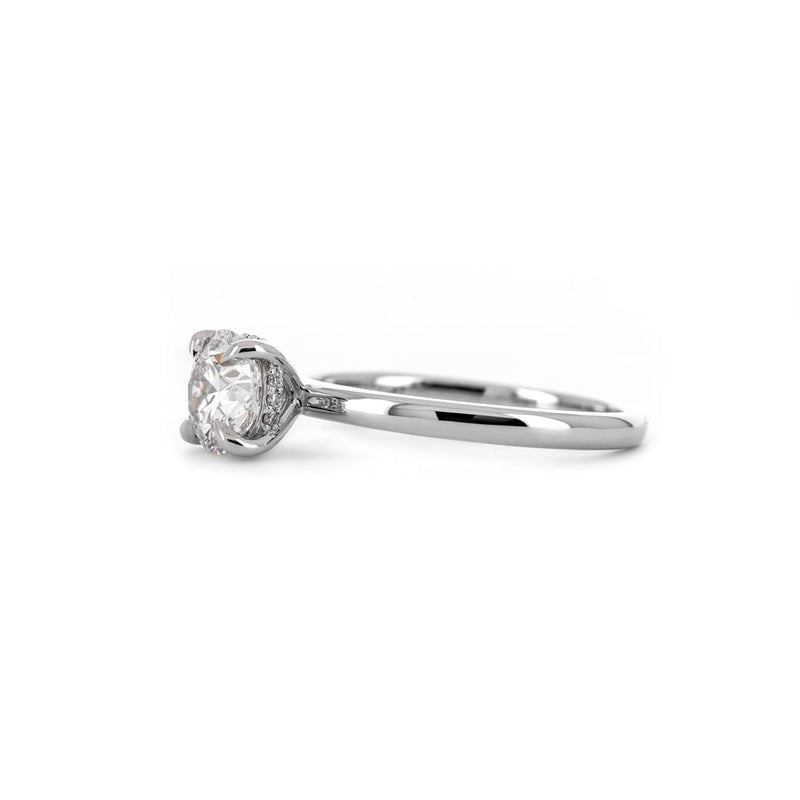 1.14ctw Round Diamond Solitaire Engagement Ring - 14K White Gold