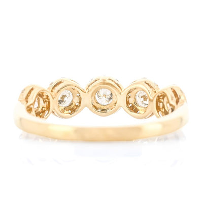 .70CTW Round Diamond Band - Halo - 14K Yellow Gold