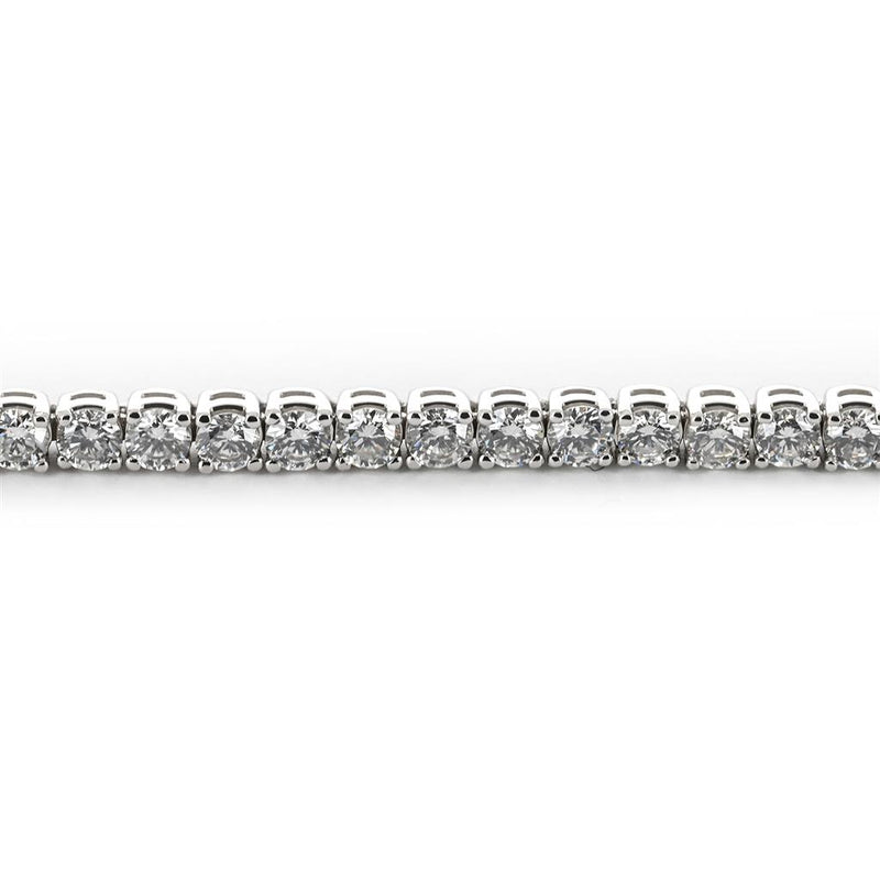 5.0ctw Round Lab Grown Diamond Tennis Bracelet, 7" - 14K White Gold