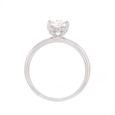 2.07ctw Radiant Lab Grown Diamond Engagement Ring, Hidden Halo - 14K White Gold