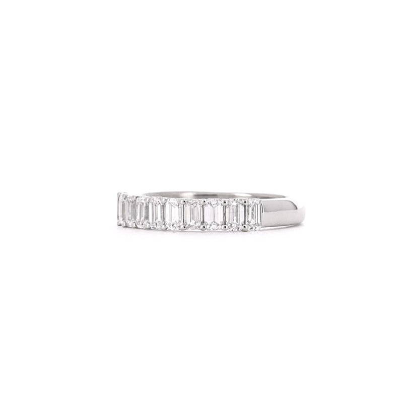 1.21ctw Emerald Lab Grown Diamond Band - 950 Platinum