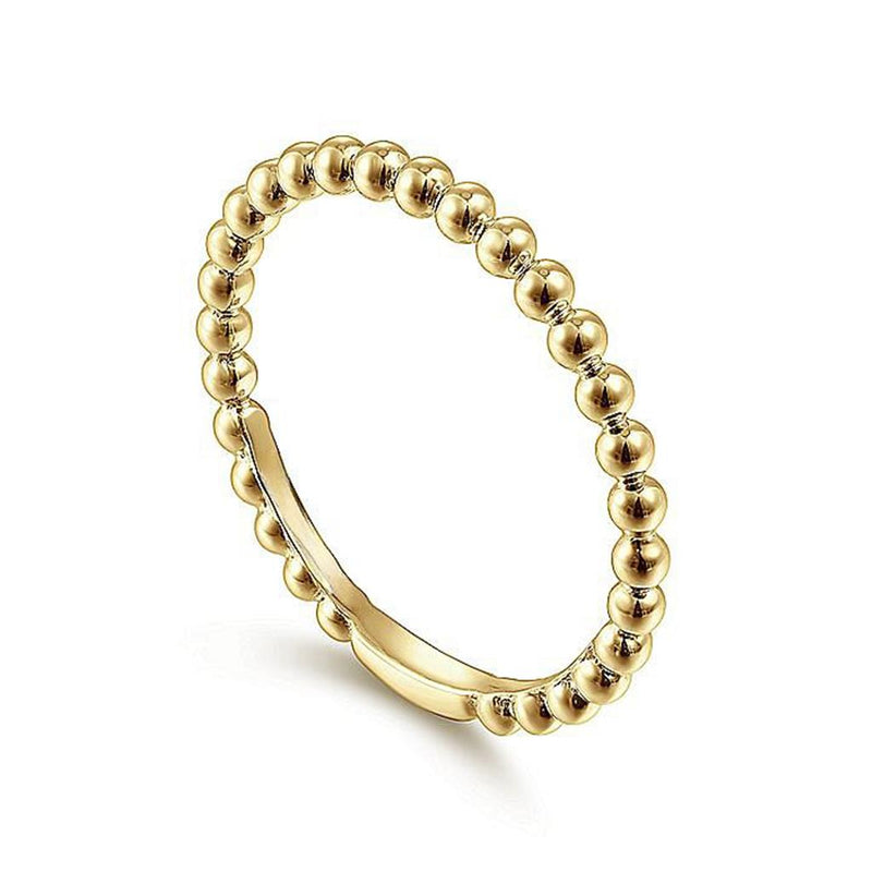 Bujukan Beaded Band - 14K Yellow Gold