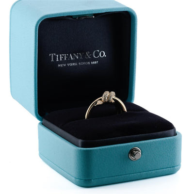 Tiffany & Co. | .33CTW Round Diamond Tiffany Knot Ring Size 6.5 - 18K Yellow Gold