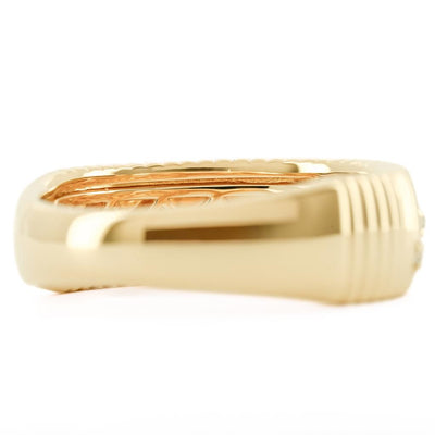 .12CTW Diamond Band - Fluted Dome Band, Sprinkle - 14K Yellow Gold