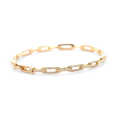 David Yurman | 0.41ctw Diamond Stax Chain Link Bracelet - 18K Yellow Gold