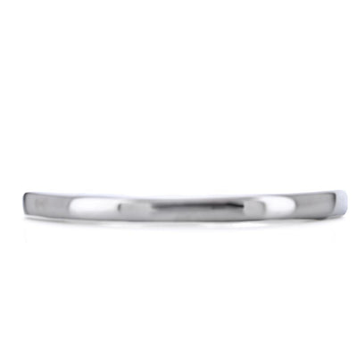.11CTW Round Diamond Band, Size 4.5 - Bead and Bright Set - 14K White Gold