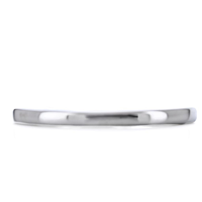 .11CTW Round Diamond Band, Size 4.5 - Bead and Bright Set - 14K White Gold