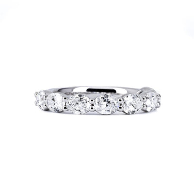 1.03ctw East-West Oval Diamond Band, Size 6.5 – 950 Platinum