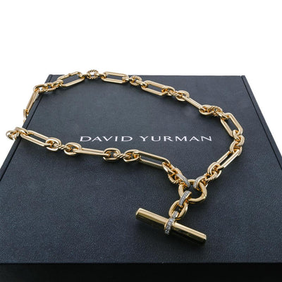 David Yurman | Lexington Chain Diamond Necklace, 18" - 18K Yellow Gold