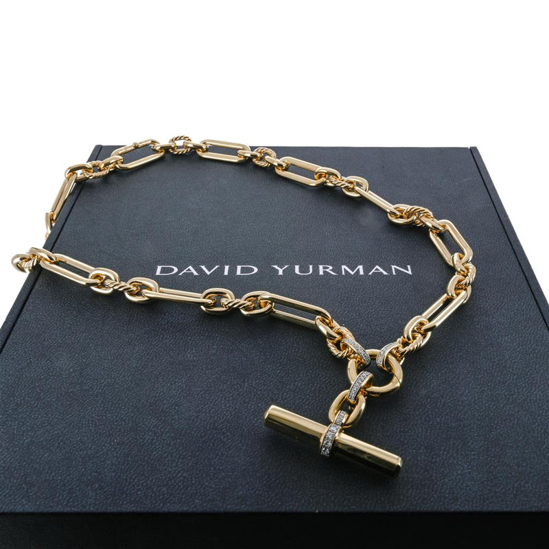 David Yurman | Lexington Chain Diamond Necklace, 18" - 18K Yellow Gold