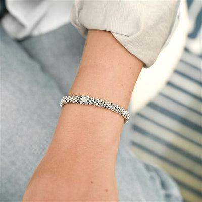 Lagos | Single Station X Diamond Bracelet, 6" - 925 Sterling Silver