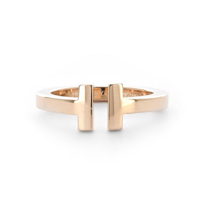 Tiffany & Co | 'T' Square Ring - Rose Gold