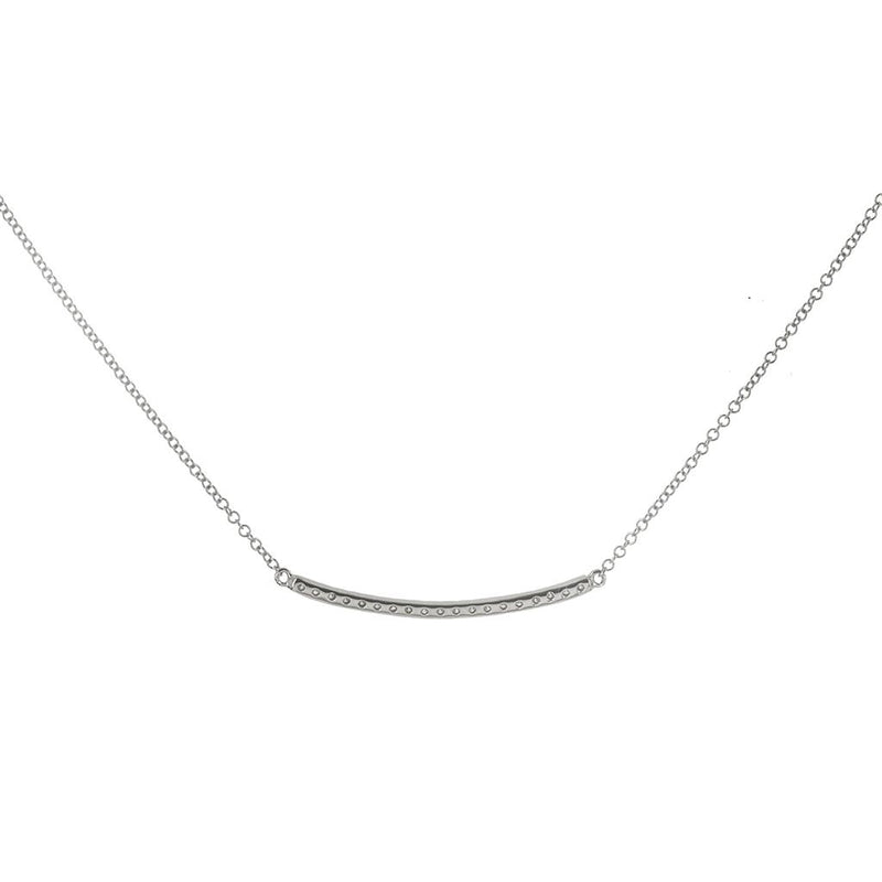 0.18ctw Round Diamond Bar Necklace - Yellow Gold