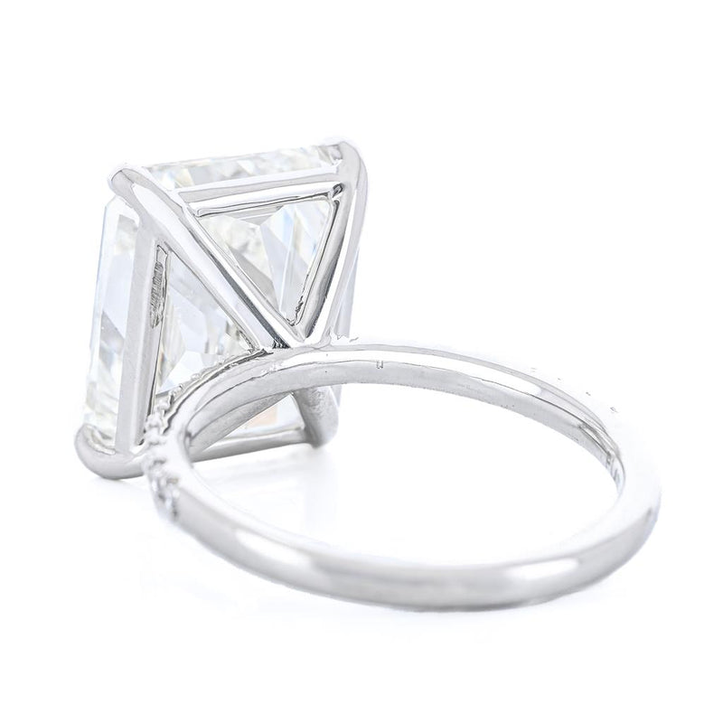 8.52CTW Radiant Diamond Engagement Ring - Pavé Band - 950 Platinum