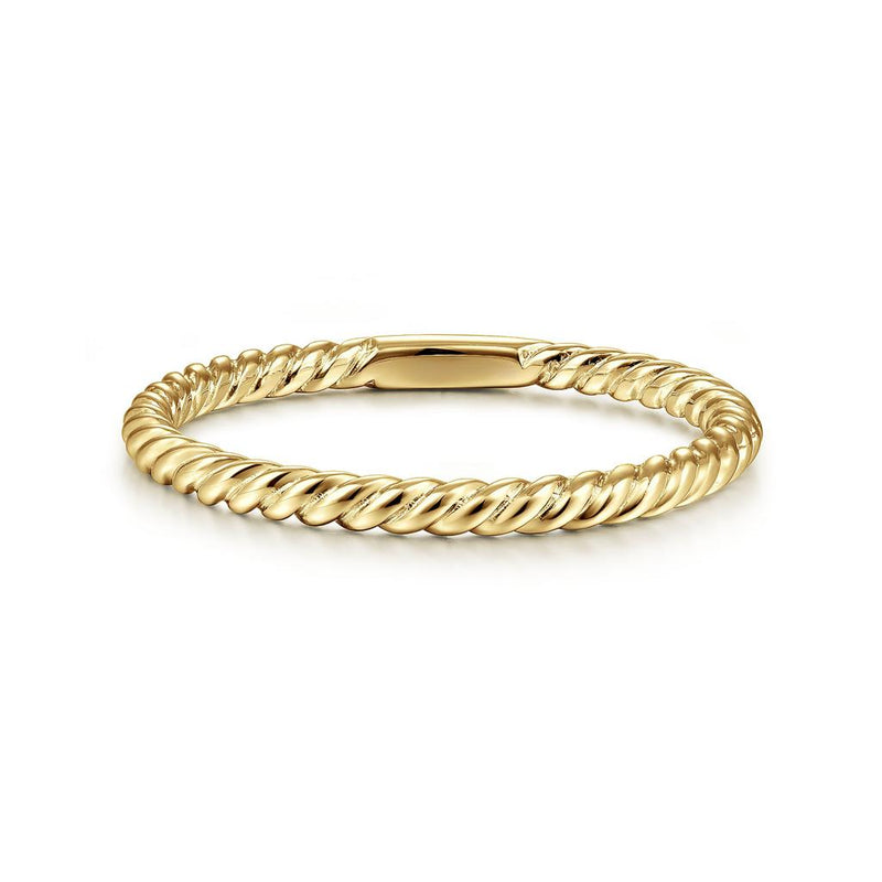 Twisted Rope Band - 14K Yellow Gold