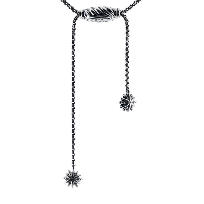 David Yurman | .52CTW Round Diamond Starburst Lariat Necklace, 27" - 925 Sterling SIlver