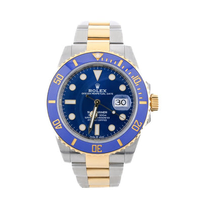 Rolex | 41MM Submariner Date "Bluesy" , Blue Dial - 18K Yellow Gold + Stainless Steel - 126613