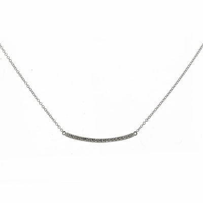 0.18ctw Round Diamond Bar Necklace - Yellow Gold